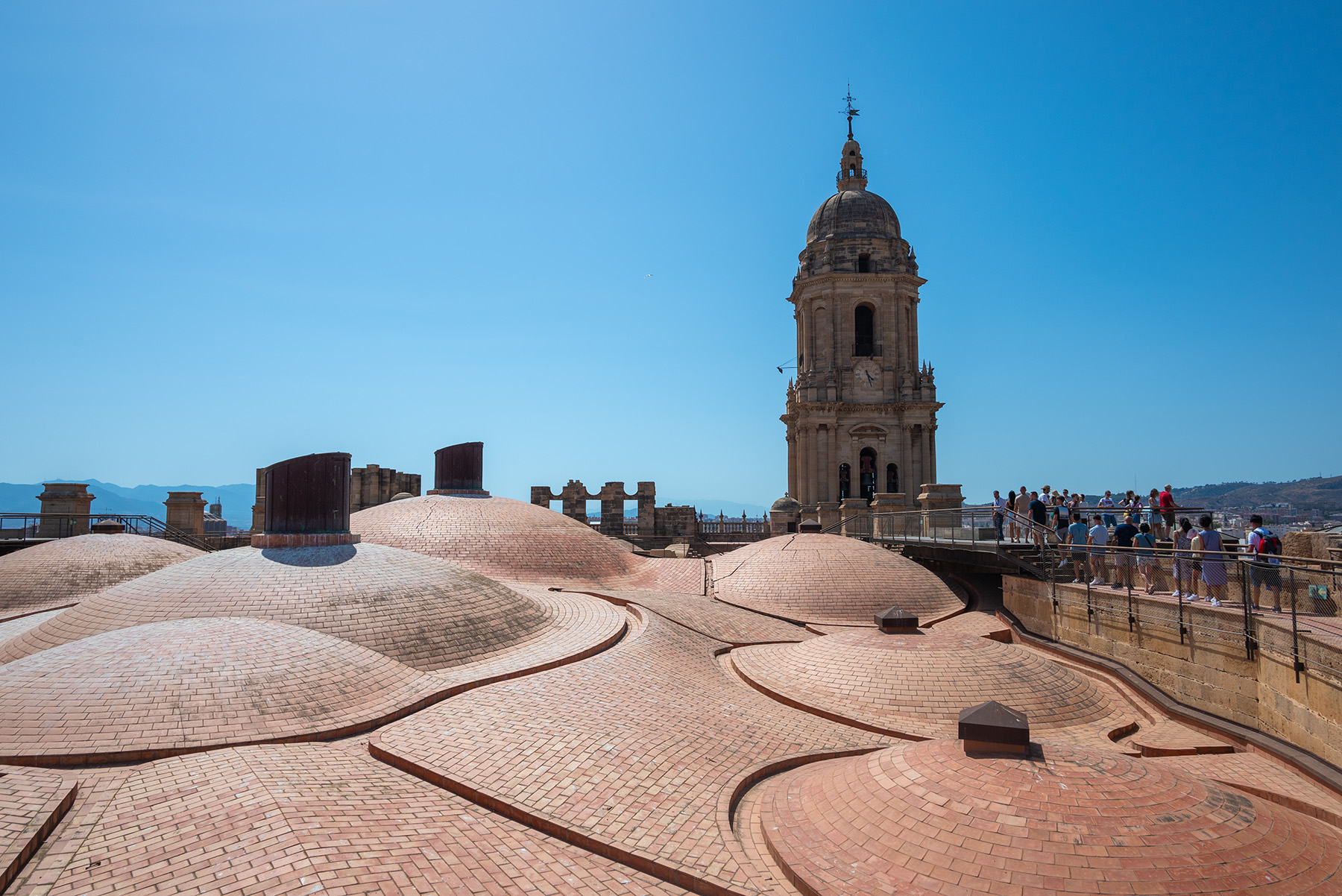 A photo of rooftop and spire of the Catedral de Málaga