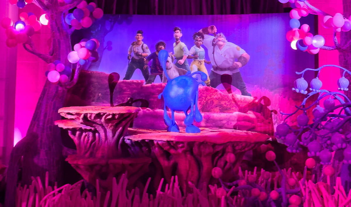 A photo of a installation of Disney's Strange World featuring Splat